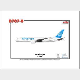 Boeing B787-8 - Air Europa (Art Print) Posters and Art